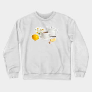 Lemon Tea and Daisies Crewneck Sweatshirt